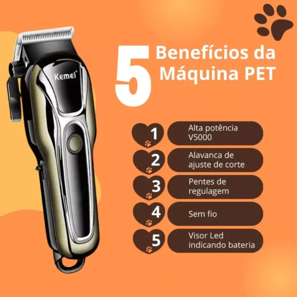 Máquina de Tosa profissional para o gato cão cabelo do animal de estimação - Imagem 2