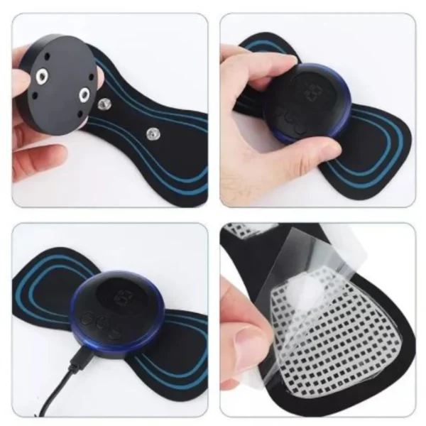 Mini Massageador Portátil Elétrico Cervical Alivia Dores Corpo Pescoço, lombar - Imagem 4